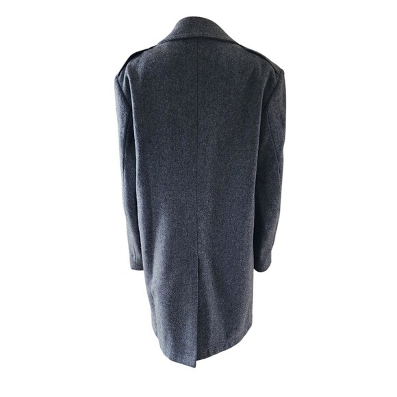 Casualcraft of New York Overcoat Men Size 42 Long Gray Long Sleeve Collared Wool - Picture 3 of 10